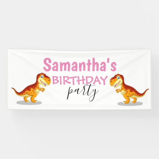 Girl Dinosaur Pink Spandoek (Horizontaal)
