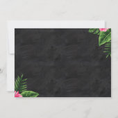 Girl Dinosaur Three-Rex Birthday Invitation Kaart (Achterkant)