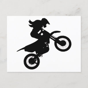 Girl Dirt Bike Briefkaart