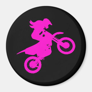 Girl Dirt Bike Magneet
