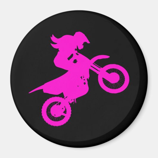 Girl Dirt Bike Magneet (Voorkant)
