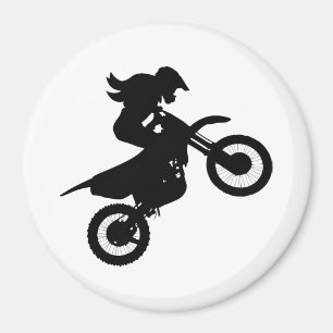 Girl Dirt Bike Magneet