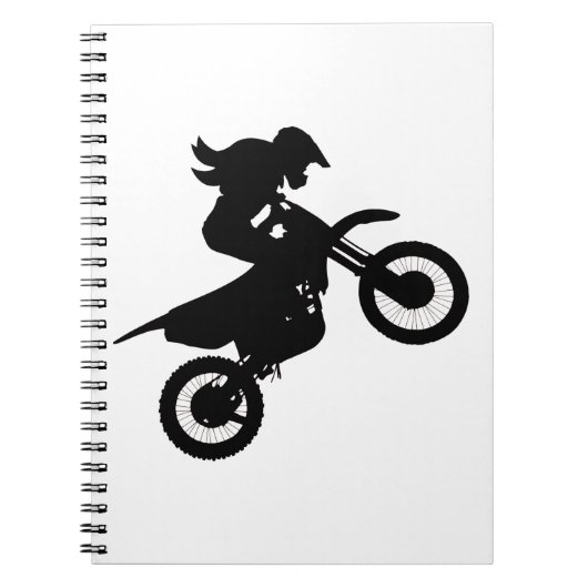 Girl Dirt Bike Notitieboek (Voorkant)