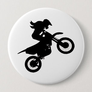 Girl Dirt Bike Ronde Button 4,0 Cm