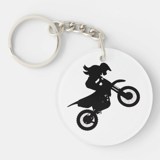 Girl Dirt Bike Sleutelhanger (Voorkant)