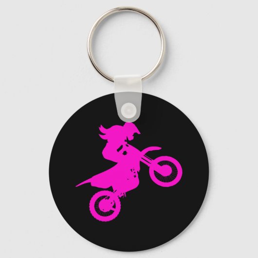 Girl Dirt Bike Sleutelhanger (Voorkant)
