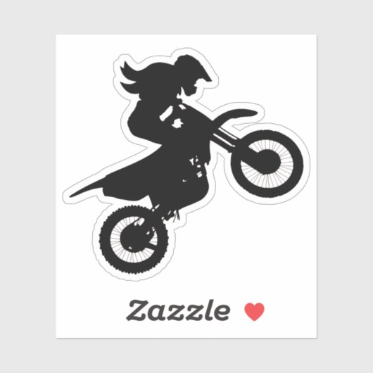 Girl Dirt Bike Sticker (Vel)