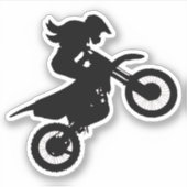 Girl Dirt Bike Sticker (Voorkant)