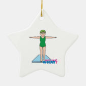 Girl Diver Keramisch Ornament (Voorkant)