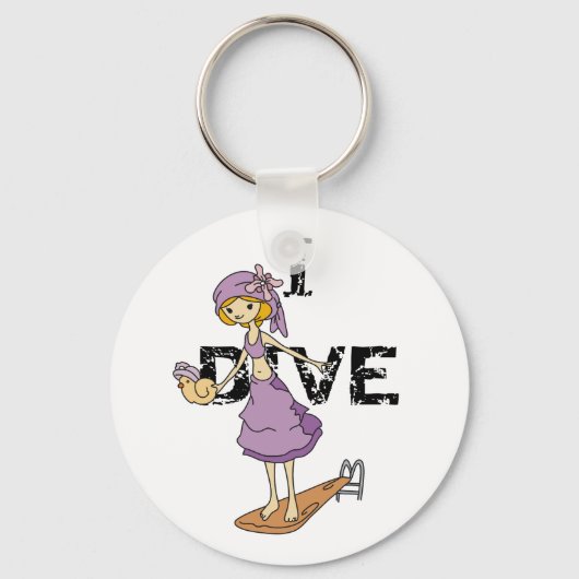 Girl Diver Sleutelhanger (Voorkant)