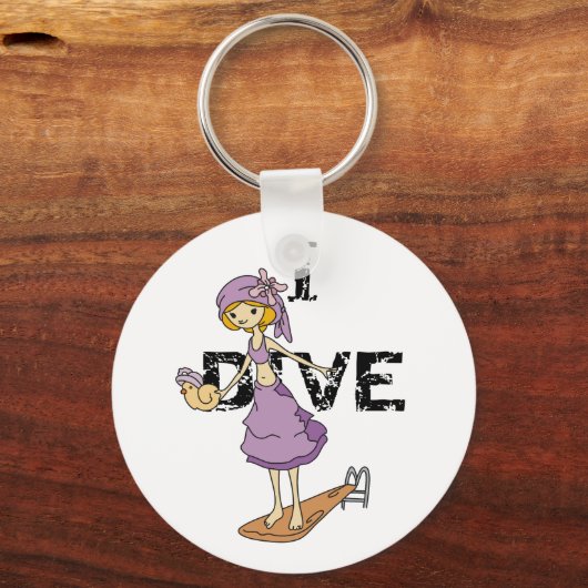 Girl Diver Sleutelhanger (Voorkant)