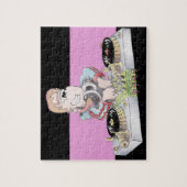 GIRL DJ cartoon puzzel (Verticaal)