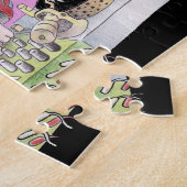 GIRL DJ cartoon puzzel Legpuzzel (Zijkant)