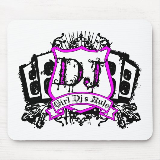 Girl Dj Crest Muismat (Voorkant)