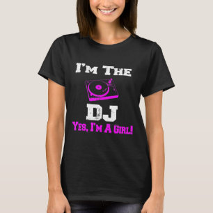 Girl DJ Platenspeler shirt voor het Vrouw van vro