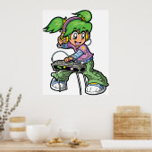 Girl DJ Poster (Keuken)