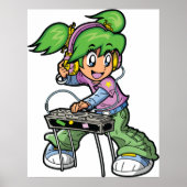 Girl DJ Poster (Voorkant)