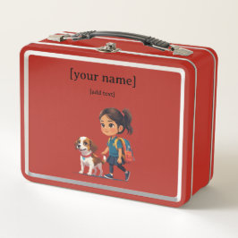 Girl & Dog Lunch Box for Kids