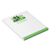 Girl Dog walker/Pet Care Sitting Notepad Notitieblok (Schuin)