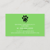 Girl Dog walker/Pet Care Sitting Visitekaartje (Achterkant)