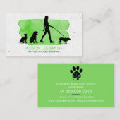 Girl Dog walker/Pet Care Sitting Visitekaartje (Voorkant / Achterkant)