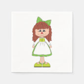 Girl Doll Napkins Servet (Voorkant)