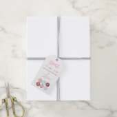 Girl Donut en Bow verjaardagsfeestje Cadeaulabel (Met Touw)