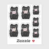 Girl Drawing Sticker (Vel)