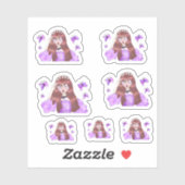 Girl Drawing Sticker (Vel)