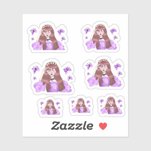 Girl Drawing Sticker (Vel)