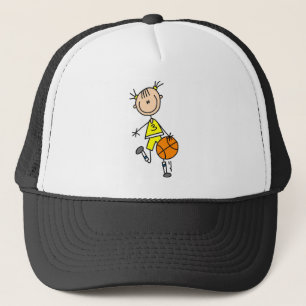 Girl Dribbling Basketball Tshirts en Gifts Trucker Pet