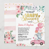 Girl Drive beroemd gemaakt door Baby shower Parade Kaart (Voorkant / Achterkant)