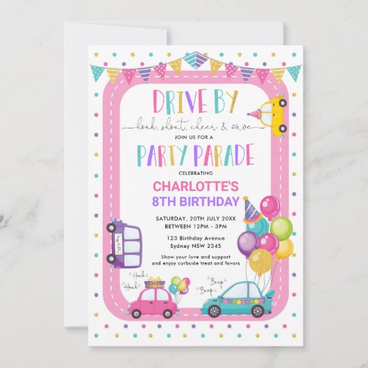 Girl Drive beroemd gemaakt door Birthday Parade Qu Kaart (Voorkant)