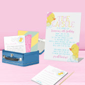 Girl Duck 1st Birthday Time Capsule Notitiebladen Notitieblok