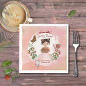 Girl & Duckling 'Berry Sweet' Party Paper Napkin Servet