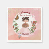Girl & Duckling 'Berry Sweet' Party Paper Napkin Servet (Voorkant)