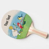 Girl Easter Lilly Gnome Elves Singing Bird Basket Tafeltennisbatje (Zijkant)