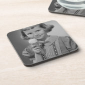 Girl Eating Ice Cream Drankjes Onderzetter (Linkerzijde)