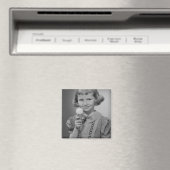 Girl Eating Ice Cream Magneet (Insitu (Vaatwasser))