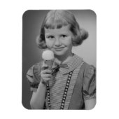 Girl Eating Ice Cream Magneet (Verticaal)
