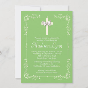 Girl Elegant Baptism   Christening Elegant Cross Kaart