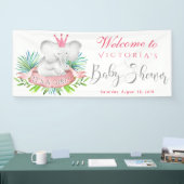 Girl Elephant Baby shower Banners (Beurs)