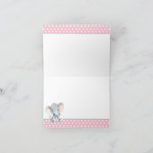Girl Elephant Baby shower Bedankt voor je kaarten (Binnen)