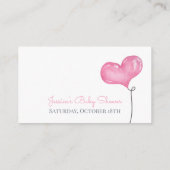 Girl Elephant Baby shower Diaper Raffle Informatiekaartje (Achterkant)