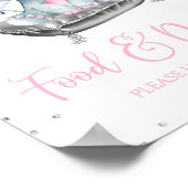 Girl Elephant Baby Shower Food Table Signs Poster (Hoek)