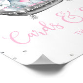 Girl Elephant Baby shower Gift Table Signalering Poster (Hoek)