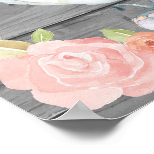 Girl Elephant Baby shower Poster (Hoek)