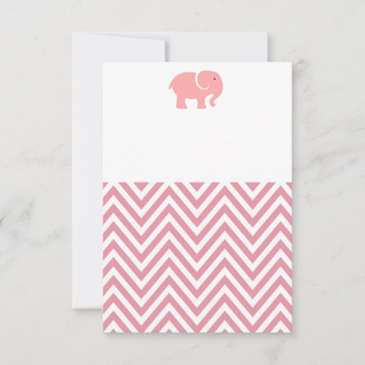 Girl Elephant baby shower-uitnodiging Kaart (Voorkant)