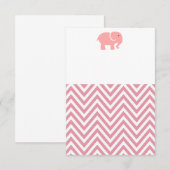Girl Elephant baby shower-uitnodiging Kaart (Voorkant / Achterkant)