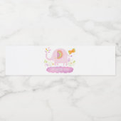 Girl Elephant Baby shower Waterfles Etiket (Enkel label)